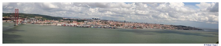 Lissabon von der Cristo-Rei-Statue - Panorama