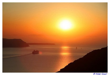 unser persnlicher Sonnenuntergang auf Santorini