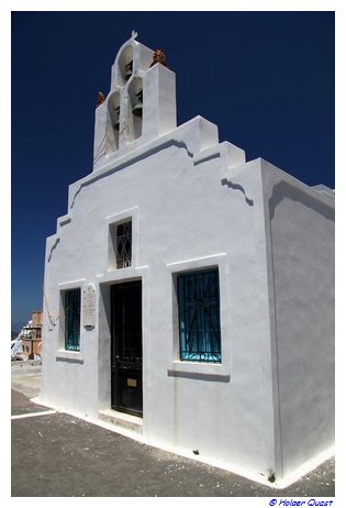 Kirche auf dem Felsen von  Imerovigli - Santorini