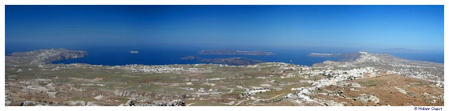 Santorini Panorama vom Profitis Ilias