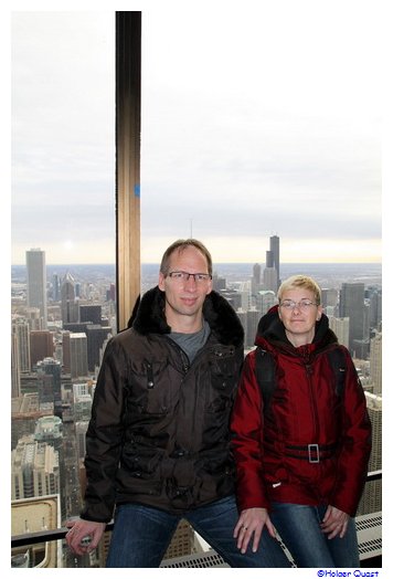 Ela und Holger auf dem Hancock Tower